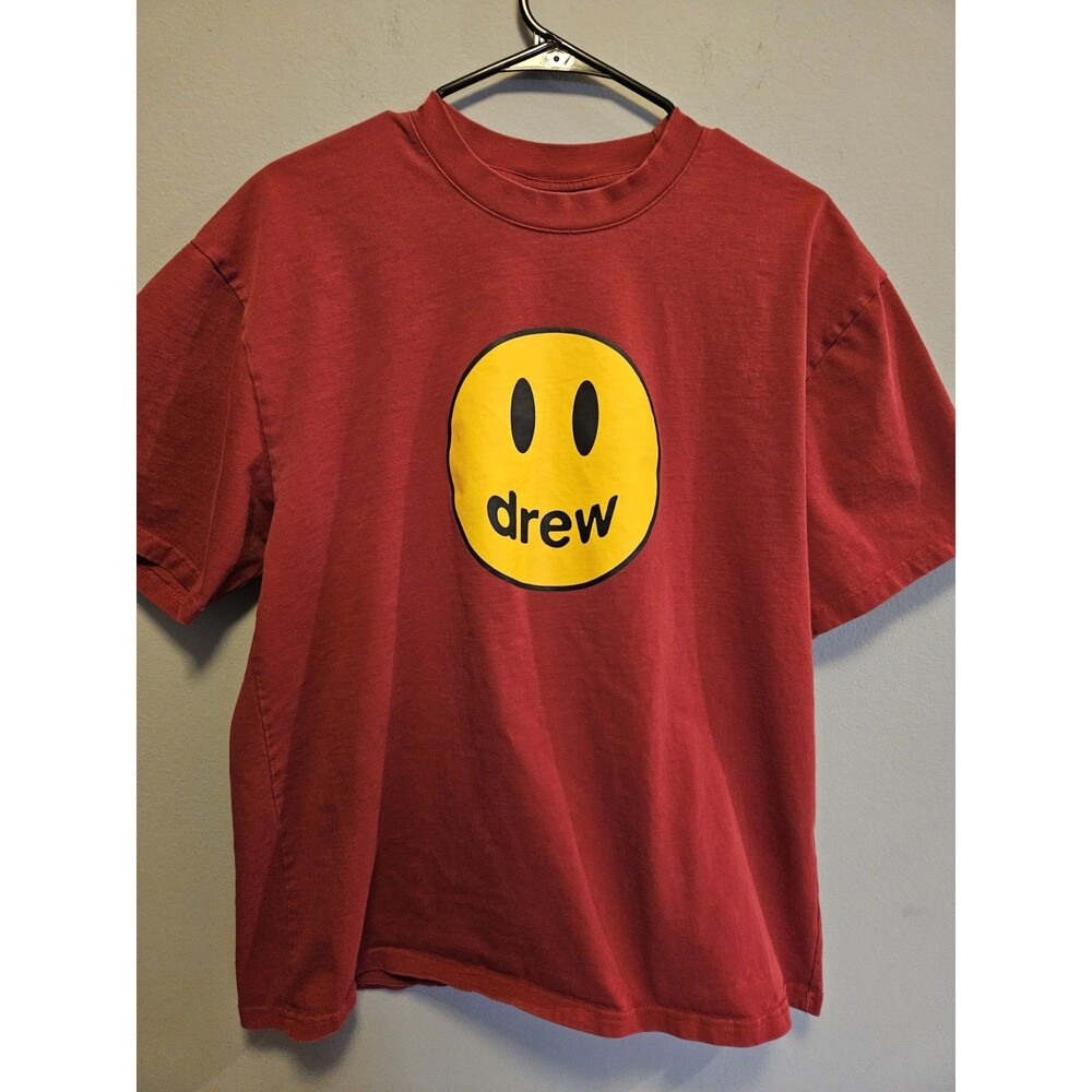 Drew House Mascot Smiley T Shirt Red Men's Large Justin Bieber Streetwear